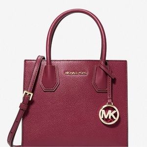 NWT MICHAEL MICHAEL KORS Mercer Medium Pebbled Leather Crossbody Bag